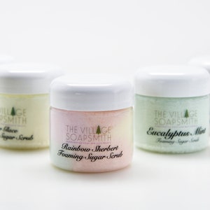 Foaming Sugar Scrub, Whipped Sugar Scrub, Foaming Body scrub, exfoliating scrub, Body Frosting