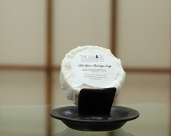 Handmade Old Spice Shave Soap-Rustic Barber Shop Essential