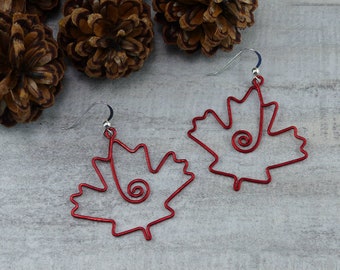 Canadian Maple Leaf Earrings | Sterling Silver Earrings | Canada Day Jewellery | Canadian Apparel
