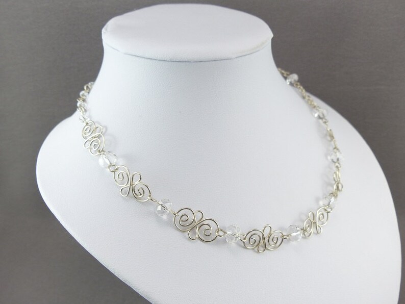 Twisted Swirl Handmade Wire Necklace Adjustable Clasp With Etsy