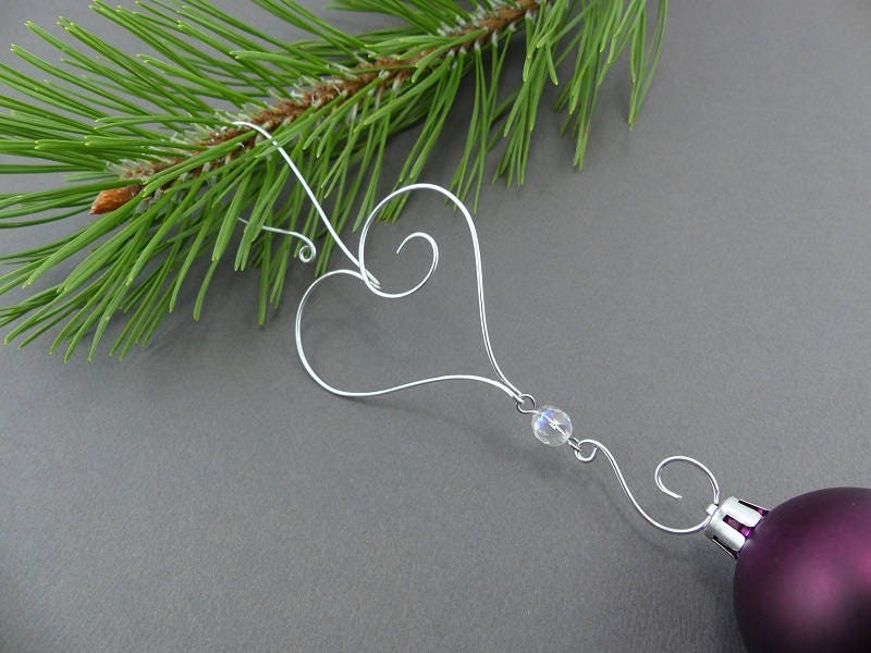 25 Gold Wire Ornament Hooks Hangers with 10mm colored glass Czech beads