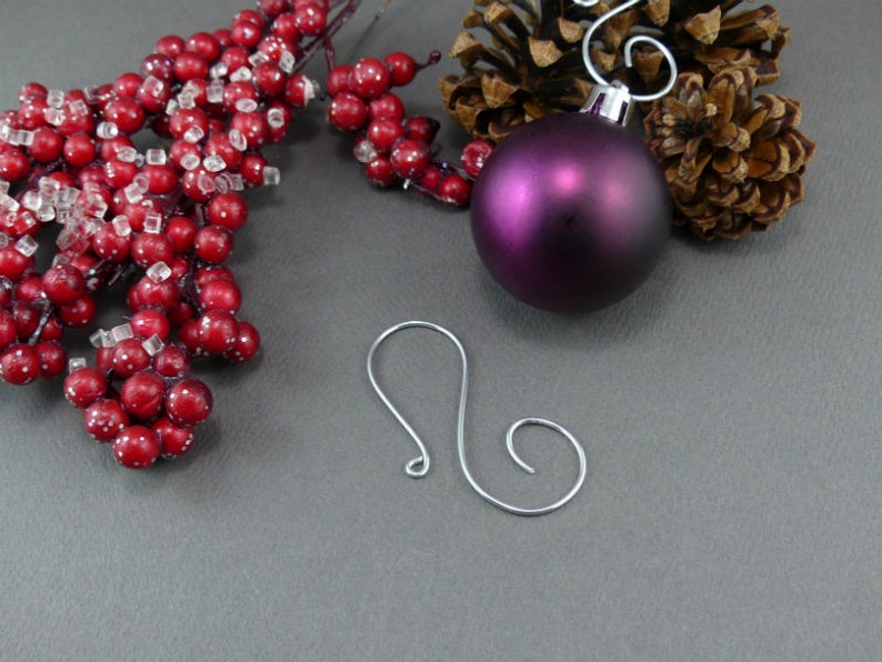 S Hook Christmas Ornament Hangers Wire Christmas Ornament Hooks for Decorations Handmade Christmas Tree Decoration Hanger image 4