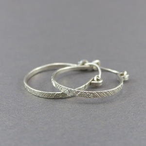 Sterling Silver Hoop Earrings for Women - Small Earring Hoops - Handmade Earrings - Lightweight Earrings Hoops