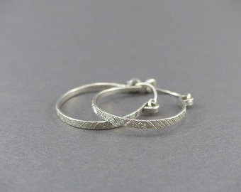 Sterling Silver Hoop Earrings for Women - Small Earring Hoops - Handmade Earrings - Lightweight Earrings Hoops