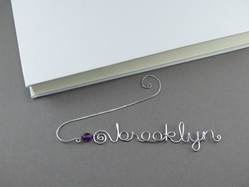 Personalized Wire Name Book Mark Custom Bookmarks Book Etsy