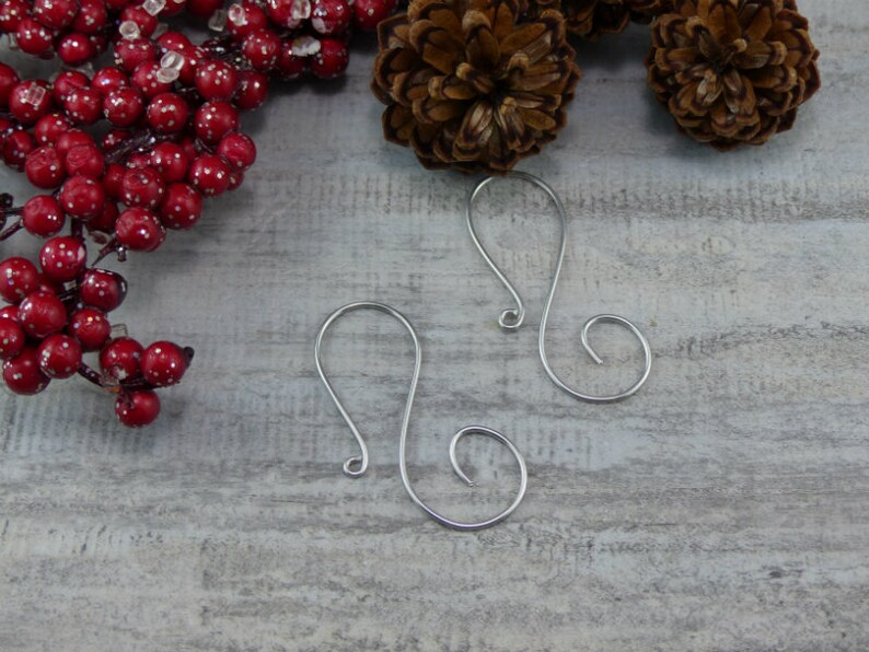 S Hook Christmas Ornament Hangers Wire Christmas Ornament Hooks for Decorations Handmade Christmas Tree Decoration Hanger image 5