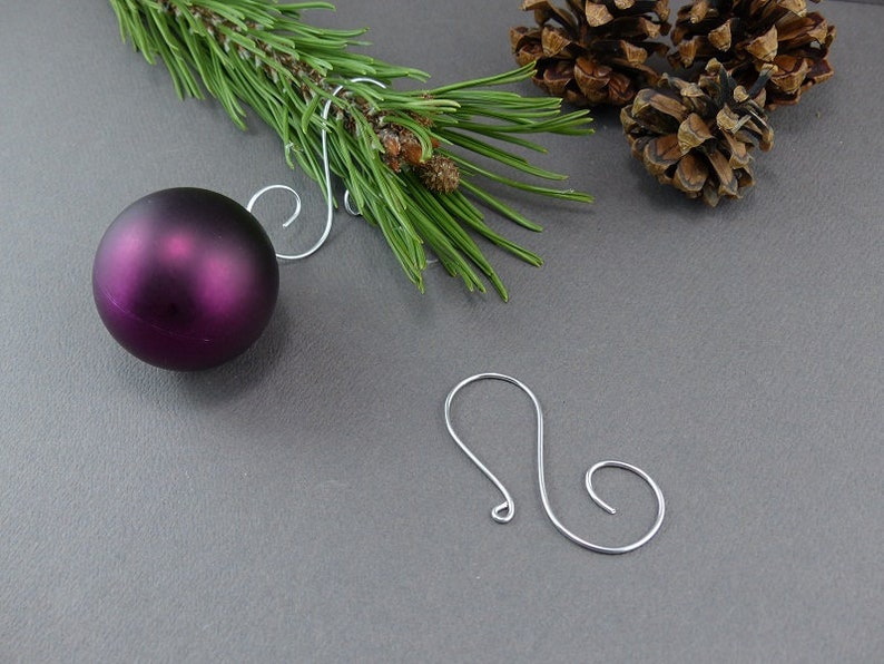 S Hook Christmas Ornament Hangers Wire Christmas Ornament Hooks for Decorations Handmade Christmas Tree Decoration Hanger image 3