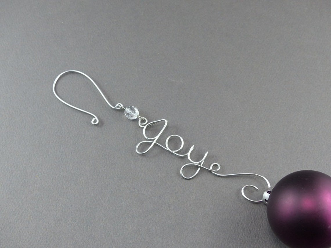 FIVE Beaded Christmas Ornament Hooks Wire Ornament Hangers Etsy Canada