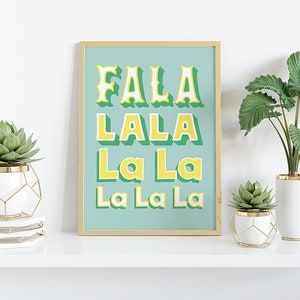 Weihnachten &#39;Fala Lala La La La La&#39; Typografie Giclee Druck