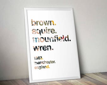 Die Stone Roses Lineup limitierte Auflage She Bangs The Drums A2 Giclée-Druck