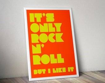 The Rolling Stones 'It's Only Rock N Roll But I Like It' limited edition A2 Giclee print