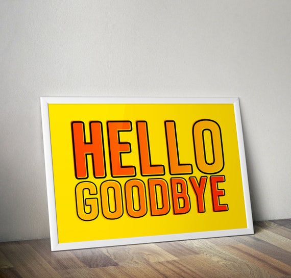 The Beatles Hello Goodbye Limited Edition Giclee Etsy The Beatles Hello Goodbye Limited Edition Giclee Etsy