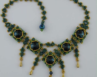 Beading Tutorial - Squared Crystals Necklace