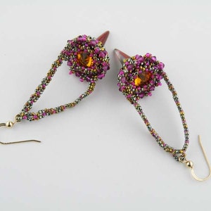 Beading Tutorial - Mina&#39;s Earrings