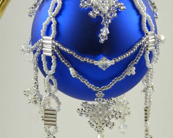 Beading Tutorial -  Snowflake Ornament