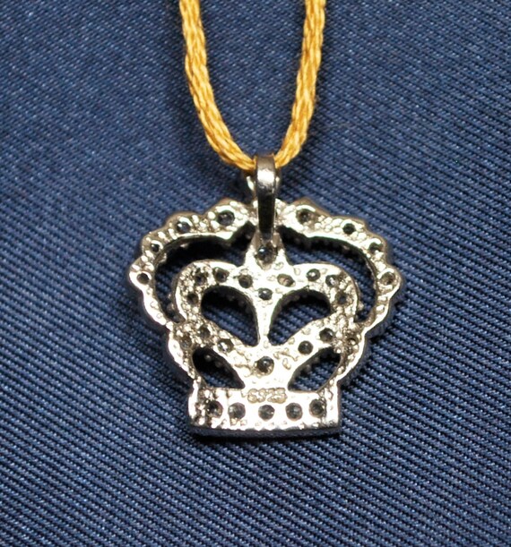 Sparkly Crown Heart Pendant - image 3