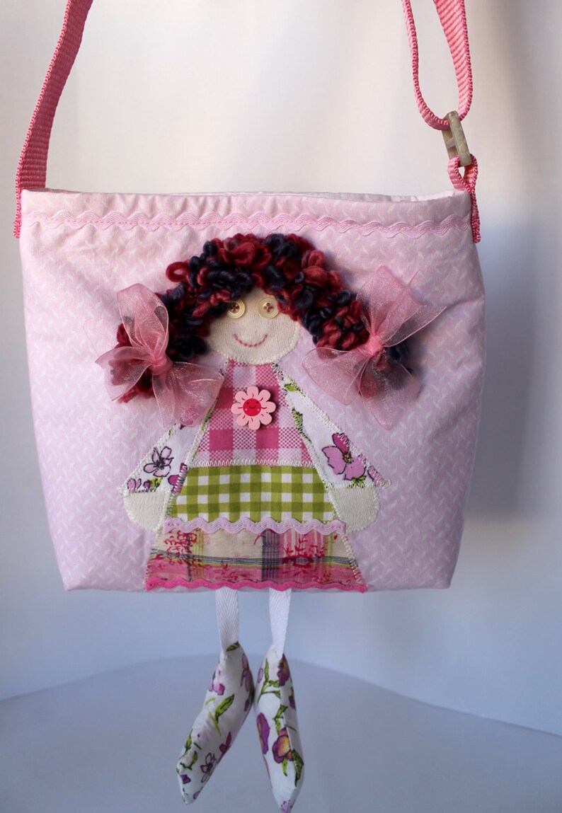 Purse for Little Girl Pink Child's Purse Purse With Doll Etsy
