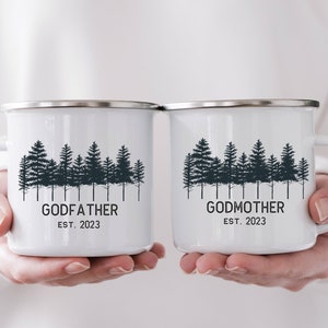 Godparent mugs, Godmother mug, Godfather mug, Mug set, Camping mug set, Godparents proposal mugs, will you be my god parents?