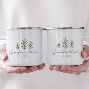 New Godparents gift, baptism gift, godmother mug, godfather cup