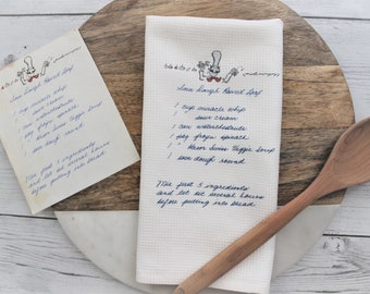 Paño de cocina personalizado, paño de cocina impreso personalizado, receta antigua, receta de paño de cocina, paño de cocina impreso, paño de cocina impreso, receta vintage,