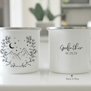Godparent mugs, Godmother mug, Godfather mug, Mug set, Camping mug set, Godparents proposal mugs, will you be my god parents?
