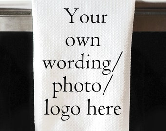 Personalized Funny Tea Towel with Recipe for Kitchen Decor