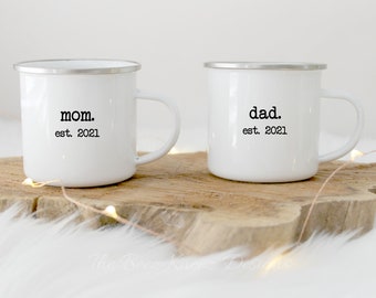 Personalized Metal Mug for Expectant Parents Year 2025
