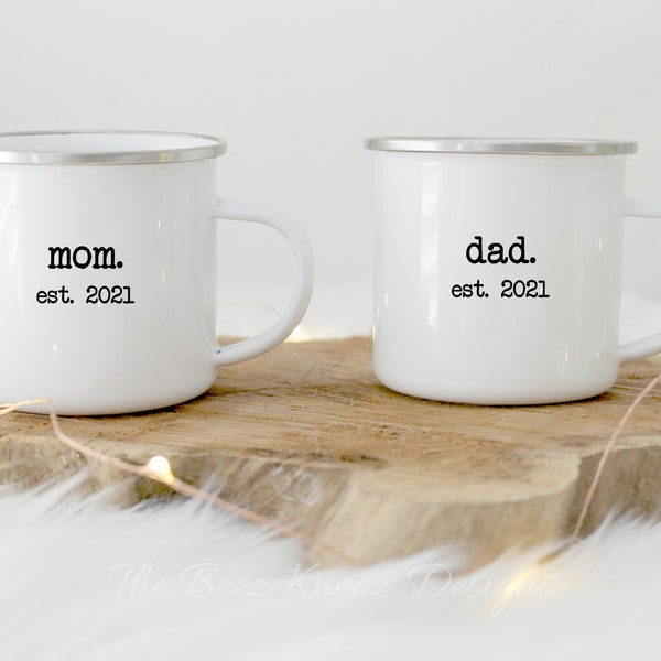 Personalized Metal Mug for Expectant Parents Year 2025