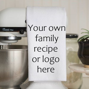 Serviette souvenir de recette personnalisée pour des souvenirs de famille précieux