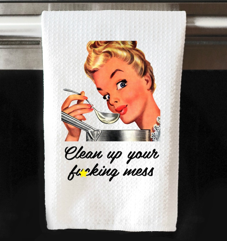 Funny tea towels dish cloths kitchen cloths cotton towel Etsy