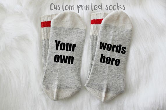 Socks personalized socks Christmas gift printed socks your | Etsy