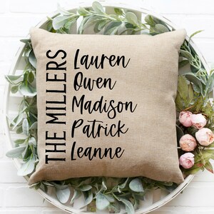 Throw pillow custom, Pillow with names, Grandparent gift, Gift for mom, gift for Grandma, gift from grandkids, pillow with family names,
