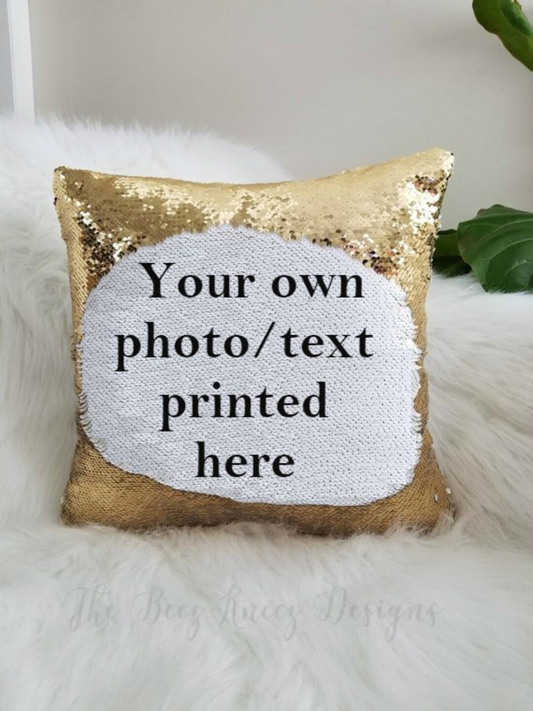 Sequin Pillow Personalized Custom Sequin Pillow Hidden Etsy