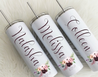 Bridesmaid gift, Bridesmaid water bottle, Maid of honor gift, Bridal party water bottles, Wedding party gift, Flower girl gift, MOH gift