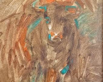 Full Charge - Original Oil Painting by Bradley Bohl - Bull Fighting - Bull Art
