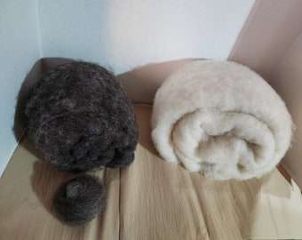 Shetland wool, batts