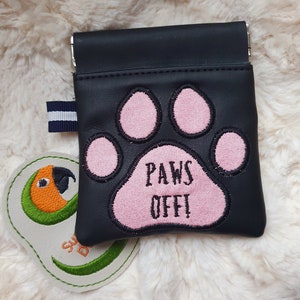 Sacchetto per dolcetti Paws off flex frame 4 x 4 ITH DIGITAL FILE per macchine da ricamo