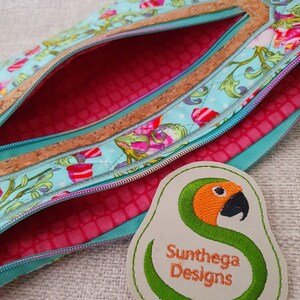 Decorative zip pocket bag 6 x 10 ITH DIGITAL FILE only for embroidery machines (1size) image 2