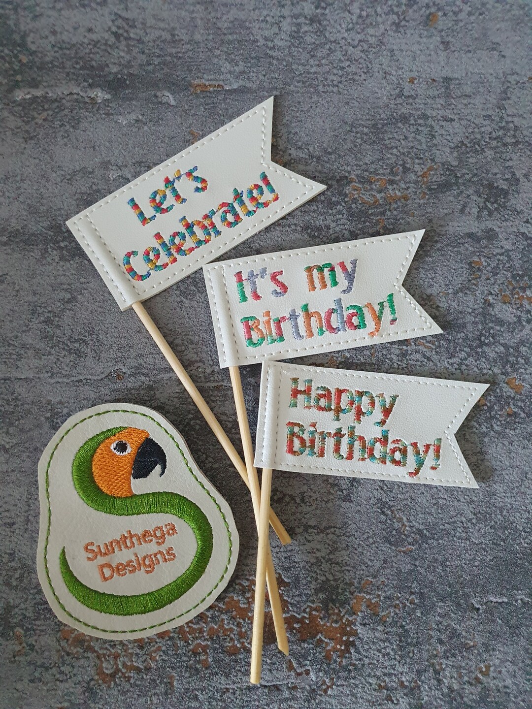 Cake Flags 4 X 4, 7 Different Flag Plus 2 Blank ITH DIGITAL EMBROIDERY ...