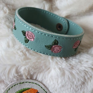 Rose bracelet 5 x 7 ITH DIGITAL FILE only for embroidery machines incl. 3 sizes 21, 19 and 17 cm long