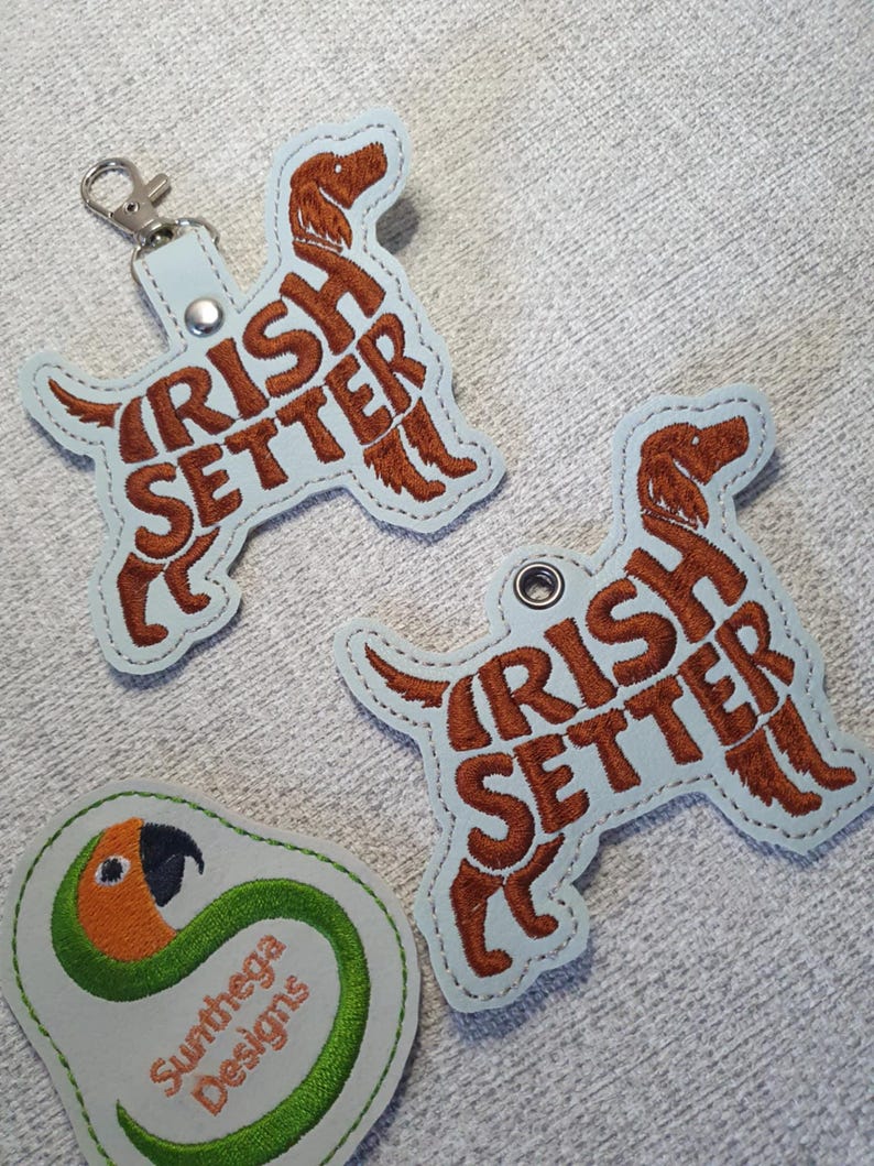 Sirish Keychains NF Irish Setter Key Fob and Eyelet 4 X 4 ITH DIGITAL File for ...