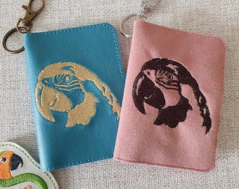 Macaw bi-fold card holder 5 x 7 ITH DIGITAL FILE for embroidery machines only,
