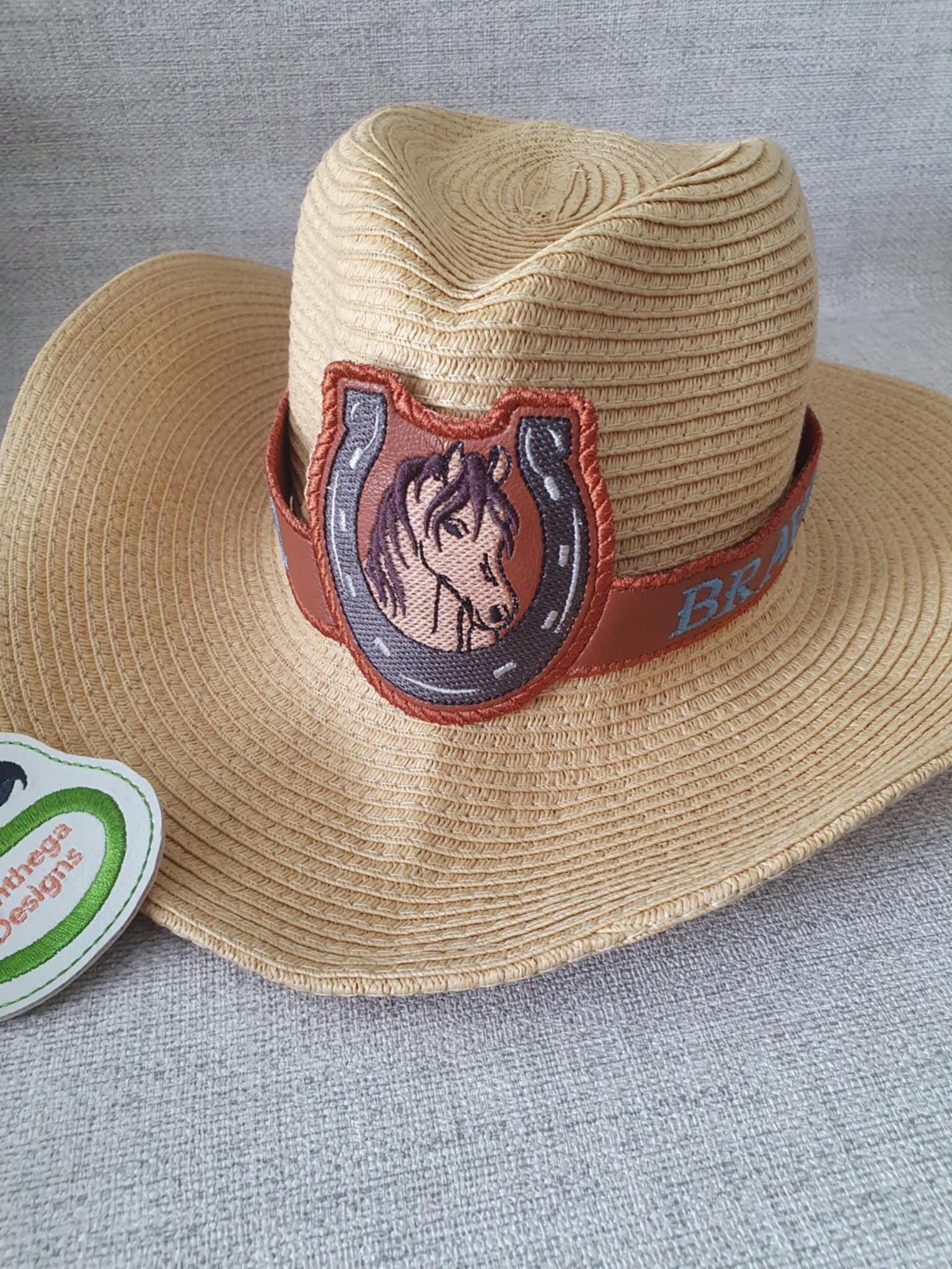 Vintage Hand Carved Wood Rose Hat Band Raffia Straw Brim Wrap Boho Western Raffia Full Vent Distressed Brown Band Straw Western Hat  main image 2