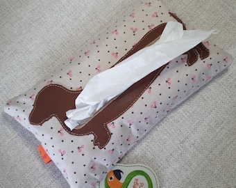 NF Dachshund tissue holder 6 x 10 ITH DIGITAL File for embroidery machines
