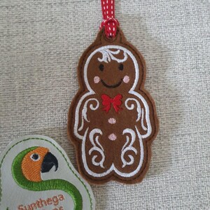 10 Christmas cookie ornaments 4 x 4 ITH DIGITAL FILE for embroidery machines only image 3