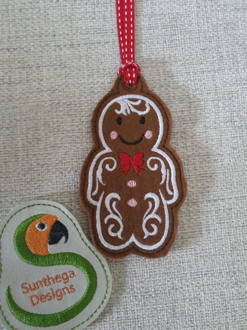 10 Christmas cookie ornaments 4 x 4 ITH DIGITAL FILE for embroidery machines only image 3