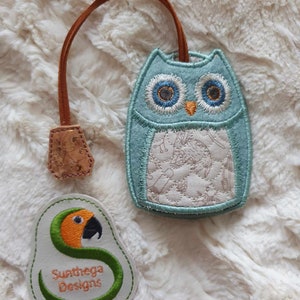 Owl key sleeve 4 x 4 ITH DIGITAL FILE for embroidery machines only