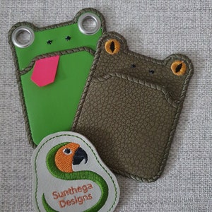 Porte-cartes grincheux grenouille 4 x 4 ITH fichier numérique pour machines à broder uniquement