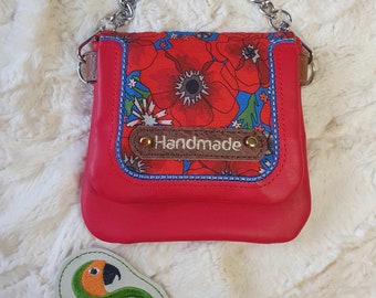 Square saddle bag with flap 5 x 5 ITH DIGITAL FILE for embroidery machines only, bonus Handmade tag