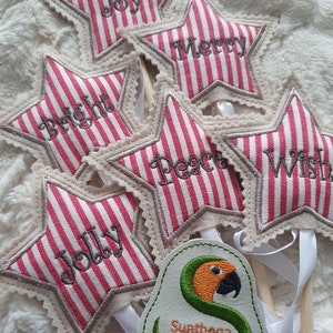 Star wand, tag, ornament, garland, coaster 4 x 4 ITH DIGITAL FILE
